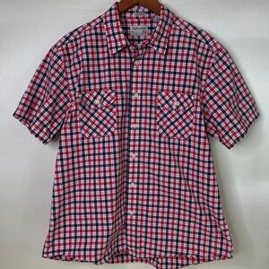 Chaps Denim Short Sleeve Shirt Men’s XL 100% Cotton